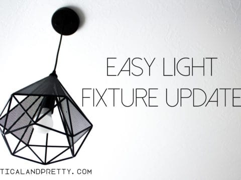 Easiest light fixture update ever with a geometric fixture