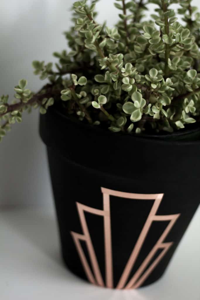 Copper art deco DIY planter