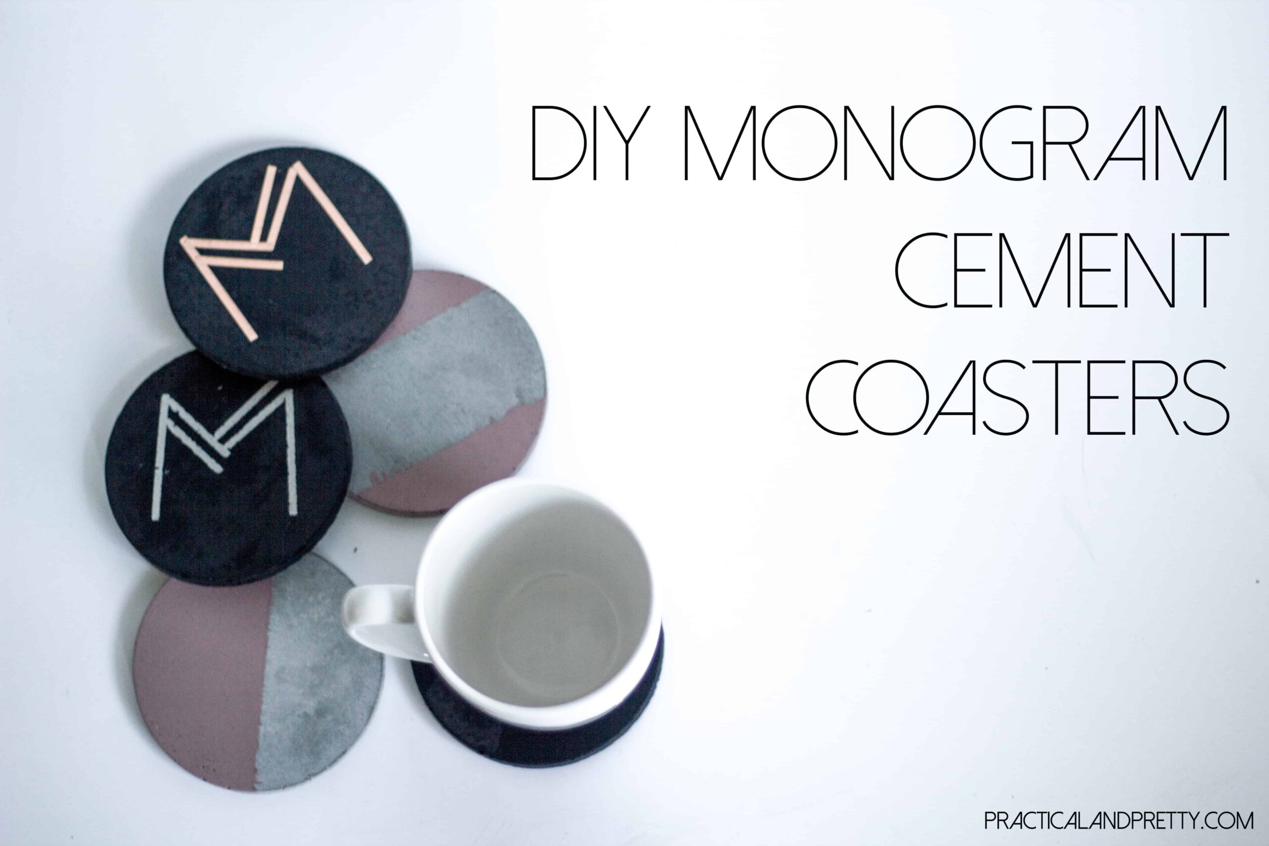 Monogram Concrete Coasters