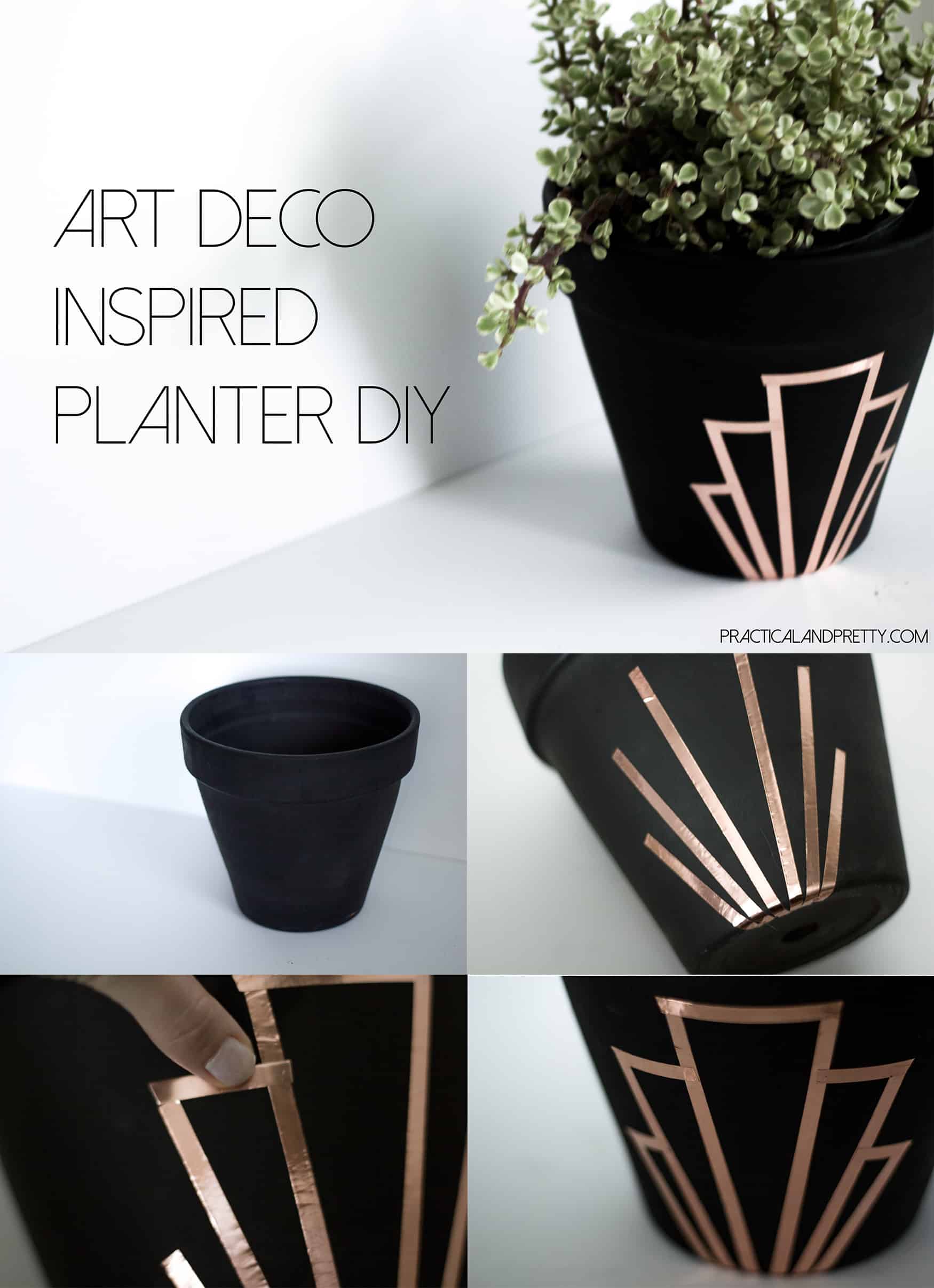 Simple terra cotta planter update with a huge impact. Any plant would look nice in a pot like this!
