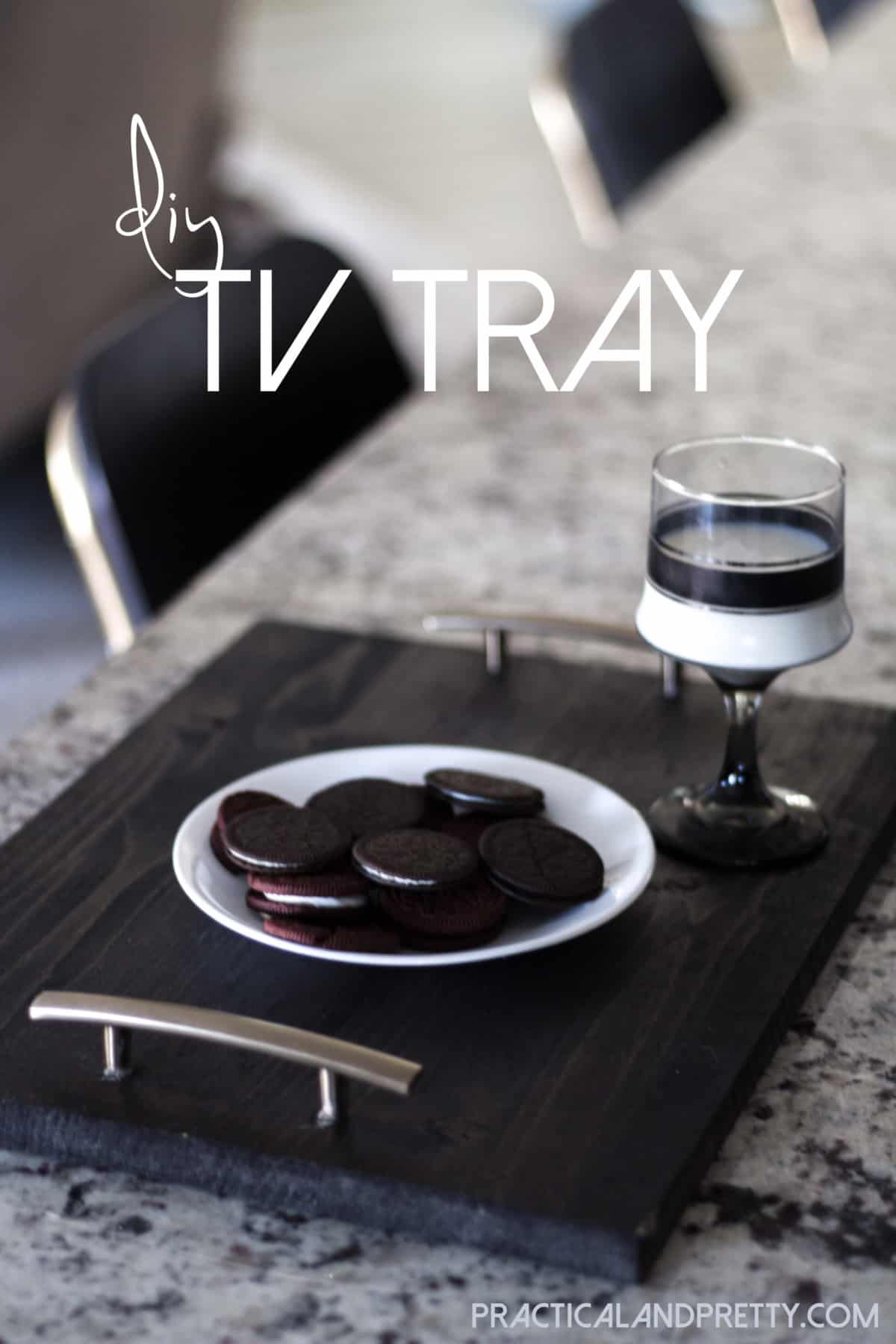 This is a super simple DIY TV tray.