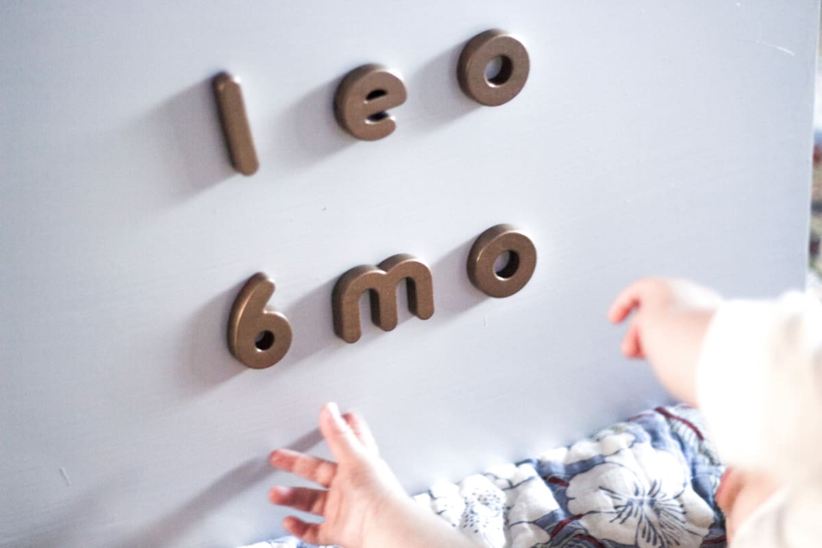 You don't have to spend a lot of money for a magnetic letter board! This DIY is so simple and you can use it for pretty much anything.