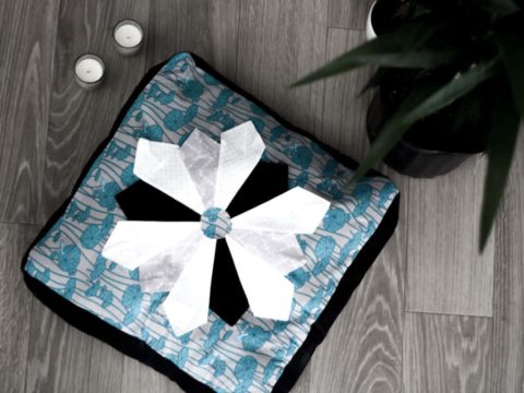 Every home needs a meditation cushion and this dresden plate template makes such an amazing design! This is a perfect intro to quilting too!