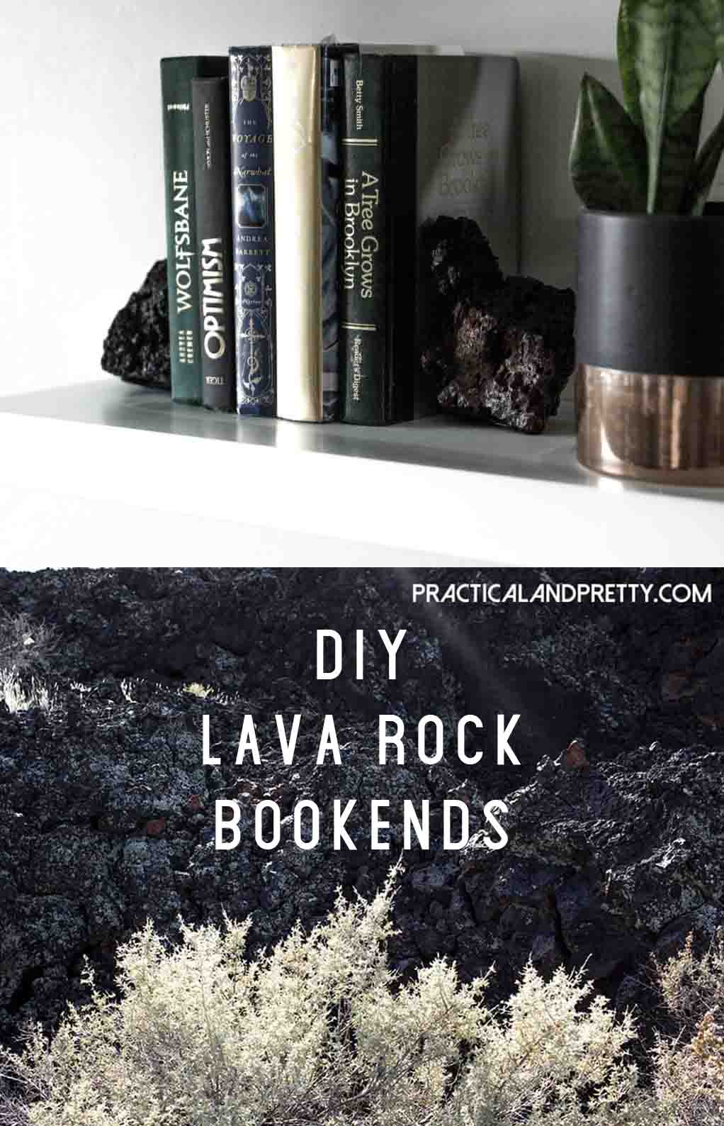 These lava rock bookends let you bring a little bit of the beautiful desert landscape right into your home. And they're so easy!