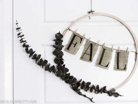 This DIY fall burlap banner is so simple but cute. You can make it as small or large as you'd like so it works in any space!