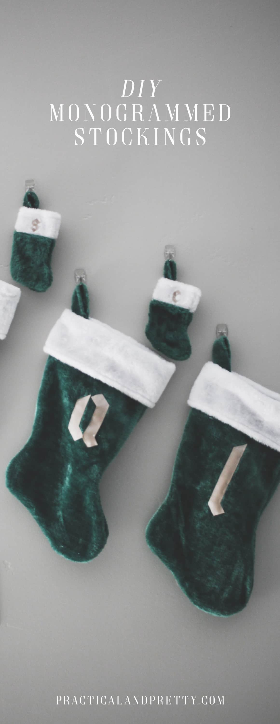The Cricut made these DIY stockings a breeze! i love having each of our initials monogrammed and I only spent $2!