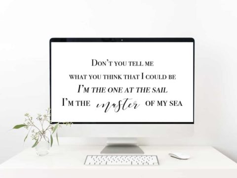 Imagine Dragons Inspired free pritanble and desktop back ground! Don't you tell me what you think that I could be, I'm the one at the sail I'm the master of my sea.