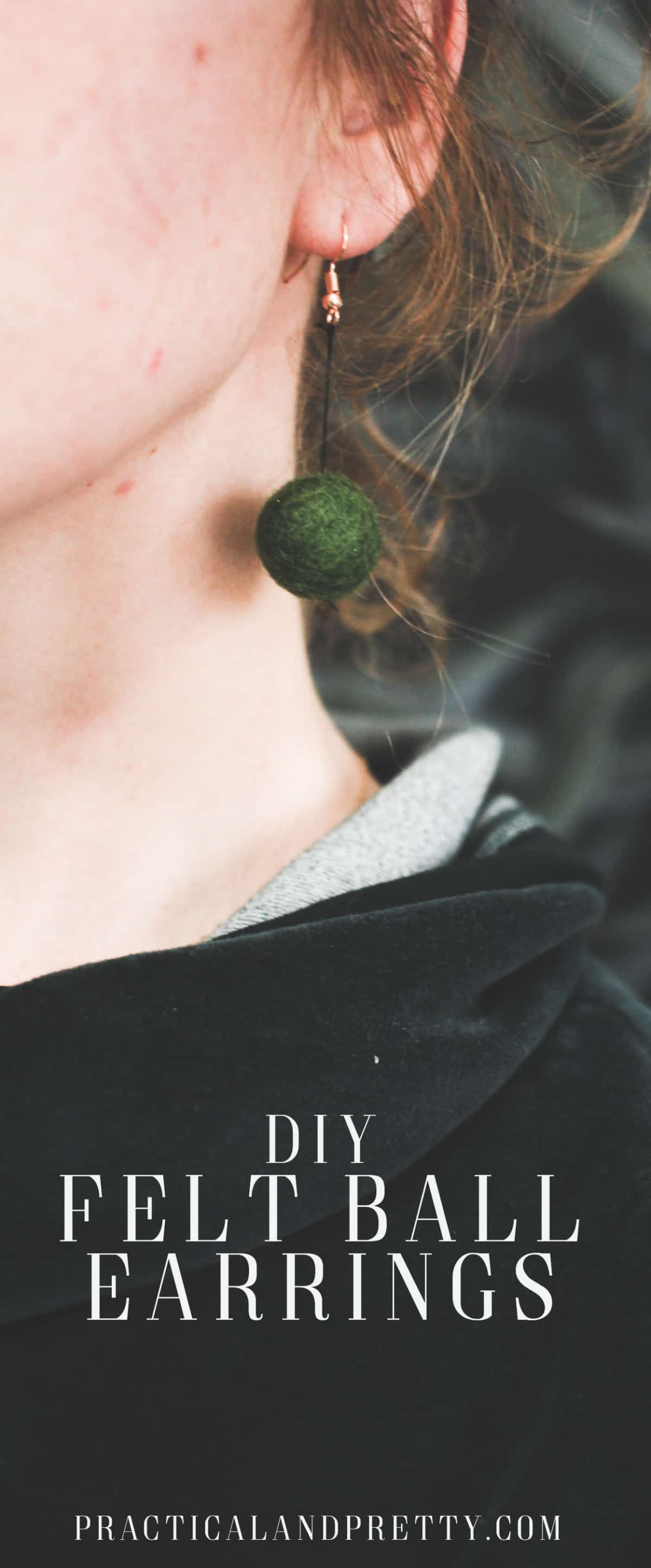 DIY felt ball earrings are so simple and quick. You can make them look exactly how you want, too!