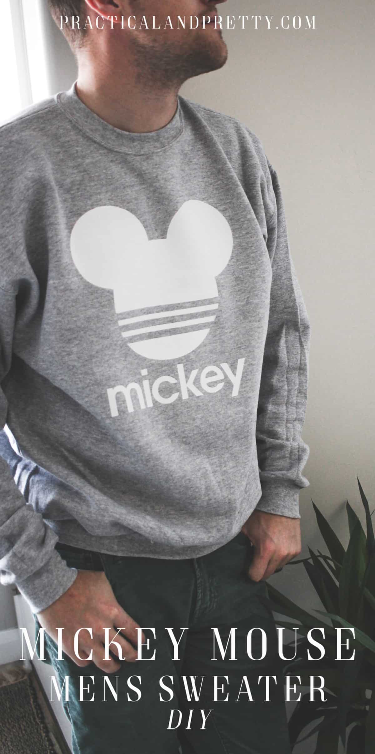This is a Mickey Mouse men's sweater any guy can get behind. Get the cut file free and I'll walk you step through step how to place it.