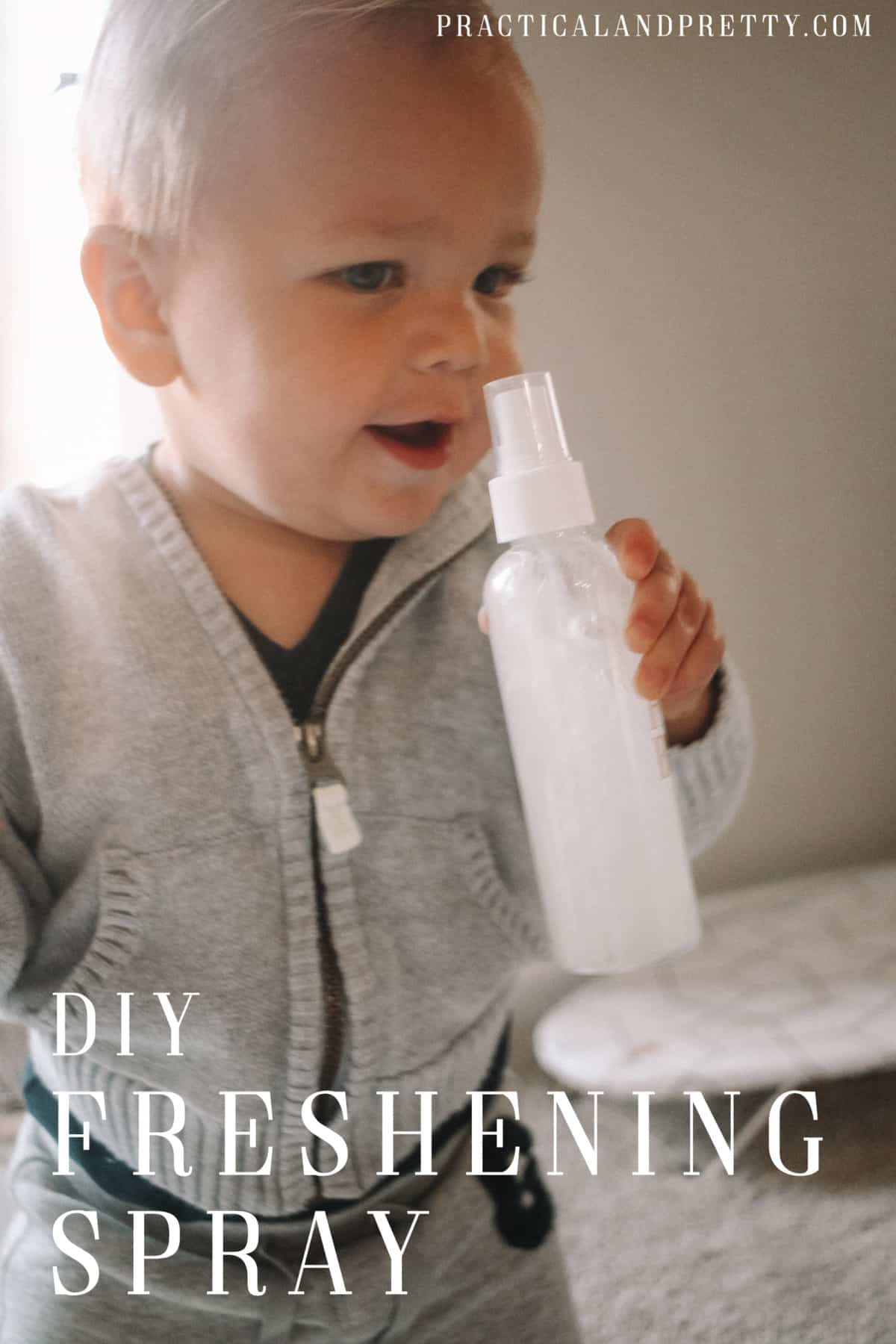 This simple DIY for a freshening spray is perfect for using on you or your child when you feel you need a little mist of refreshing scent. 