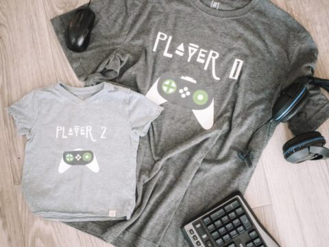 Make a matching set of shirts for your favorite video game playing father and son using your Cricut! You can make these for any age duo.