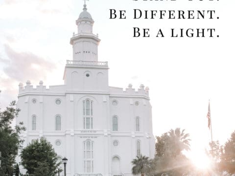 Stand out. Be Different. Be a Light #ldsyouthdevo
