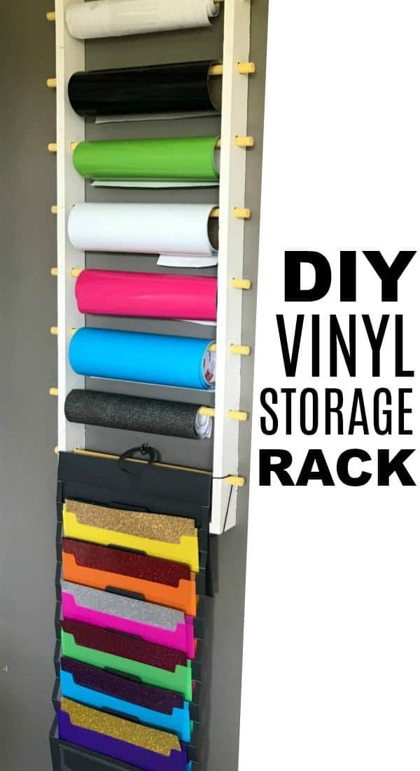 If you're in a building mood this is a great way to store vinyl so you can easily see all your colors at once! 
