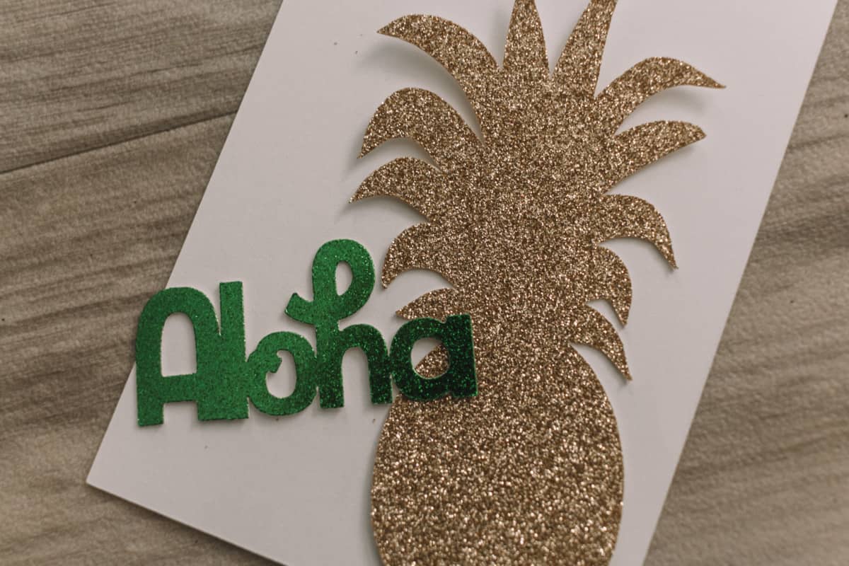 Looking for a simple card idea with Hawaiian theme? This Aloha card cut file is a fun festive little touch of glitter. I also included one specifically for ministering.
