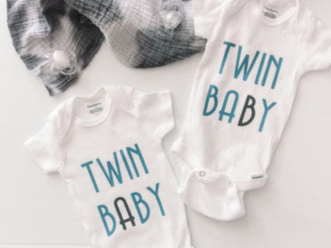 These twin baby onesies are the perfect solution for twins no matter the gender! Clothing for babies doesn't need to be super expensive but CAN be so cute.