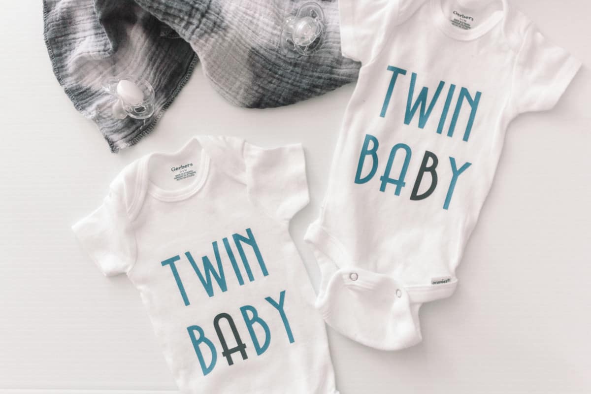 DIY Twin Baby Onesies