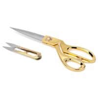 Fabric Scissors 9.5 inch Tailor Scissors + Thread Snips, AKUNSZ Dressmaking Scissors Dressmaker Shears Stainless Steel Gold Scissors for Fabric, Dressmaking, Sewing, Tailoring