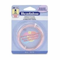 Beadalon 20-Gauge German Style Round Jewelry Wire, Silver Plated Rose Gold, 6m