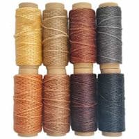 264 Yards 150D Leather Sewing Waxed Thread Cord for Leather Craft DIY, 1mm Diameter,8 Colors Thread Cord,Each of 33 Yards