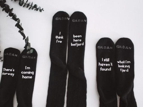 These silly pun socks are sure to make your favorite silly person giggle. These were inspired by a recent trip I took to Norway!