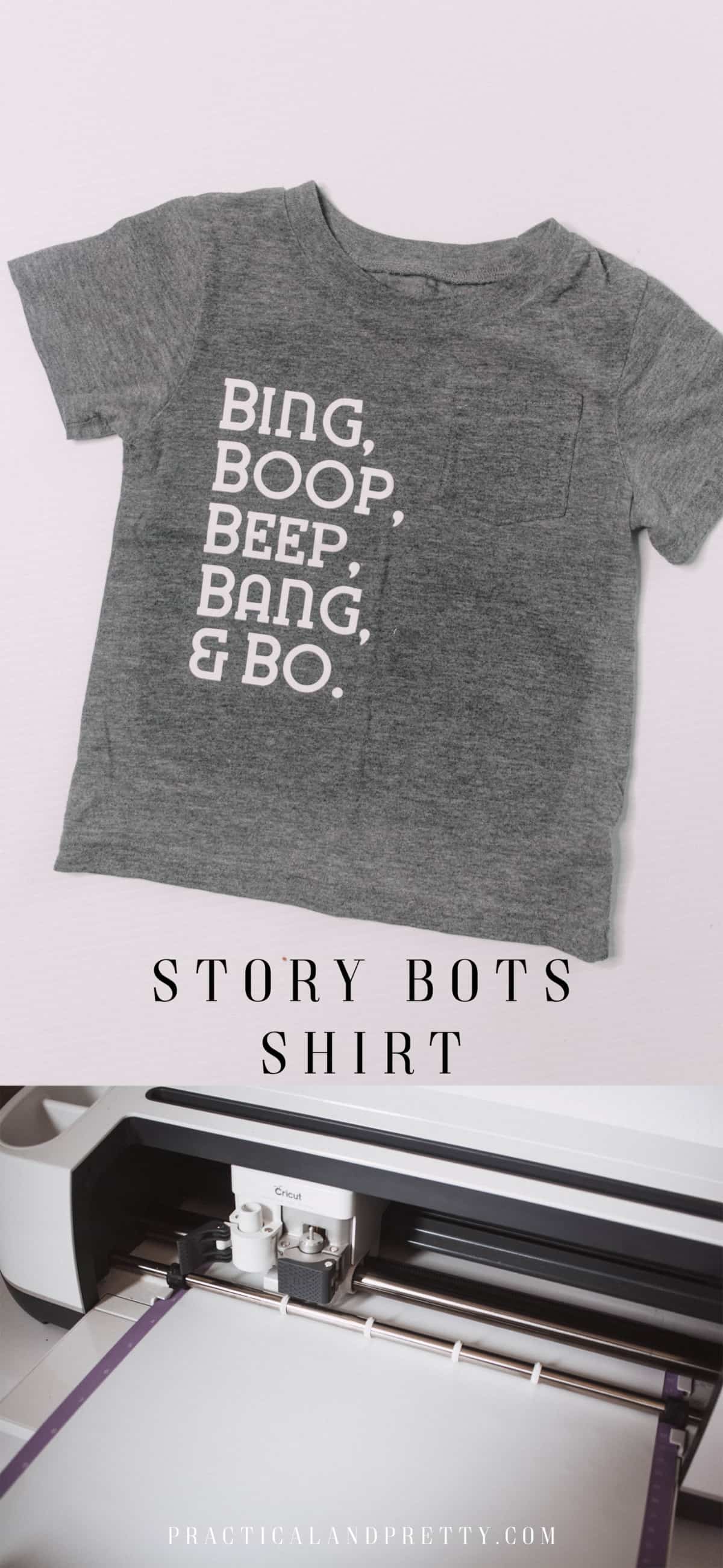 Use this free design to make any simple tee into a StoryBots shirt in no time at all. Featuring all 5 of your favorite, friendly robots. 