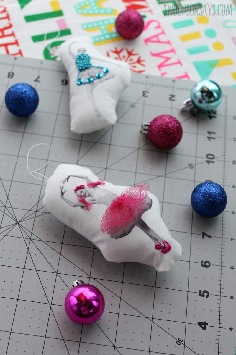 DIY Embroidered Photo Ornaments