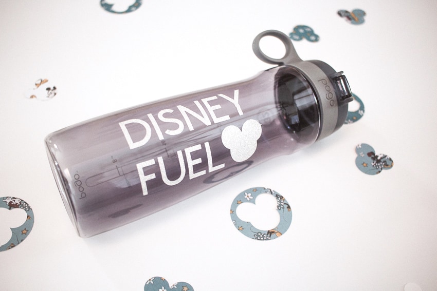 Fuel your Disney vacation with this cute Disney water bottle DIY. The best part is you get to use the water bottle of your choice to customize. 