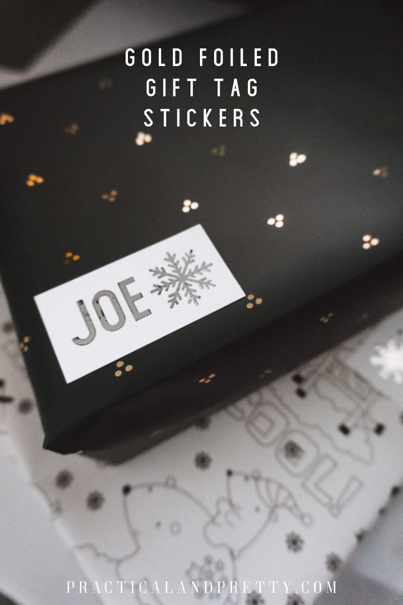 Gold foil your way to a dazzling gift package using these personalized gift tag stickers for any gift giving season! I'll walk you through the whole process