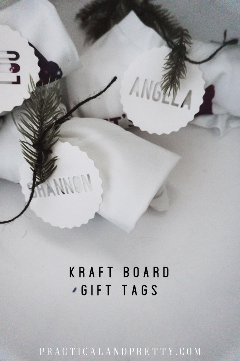Add DIY to your gift using Kraft Board gift tags. Whether you are just decorating a gift or labeling who they are for this tutorial will walk you through it