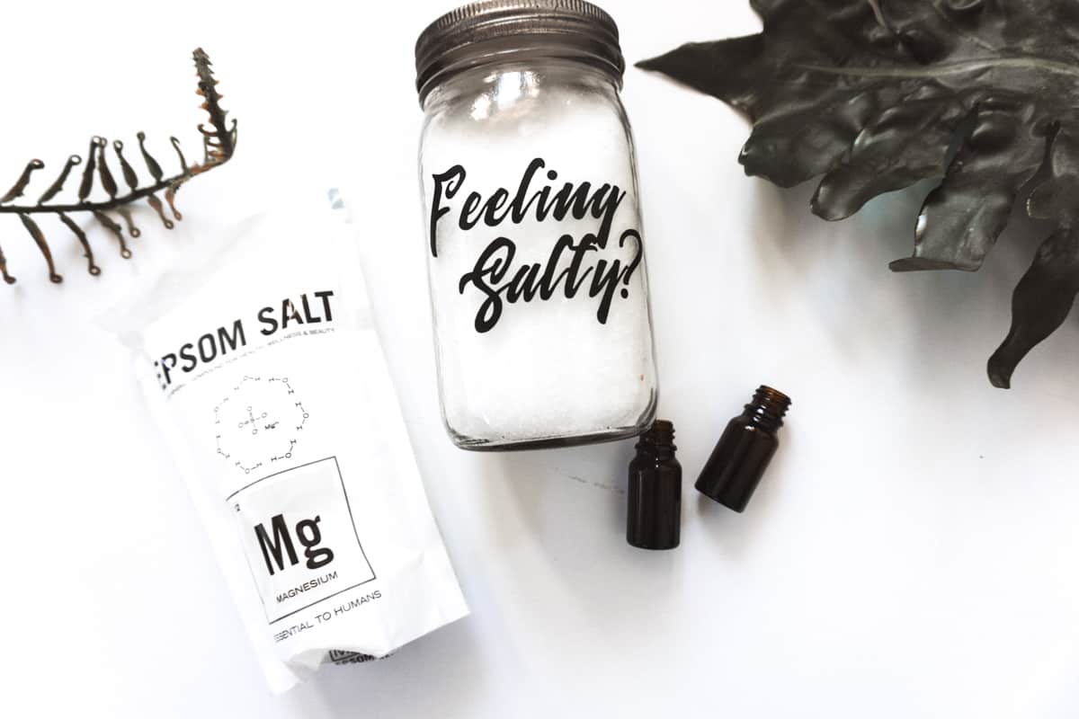DIY Bath Salt Recipe with Free Sticker Label