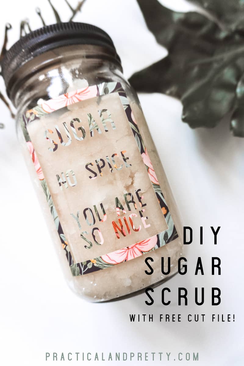 Make some sugar scrub using this recipe for someone you love and use this darling cut file to make it a gift they'll remember forever!