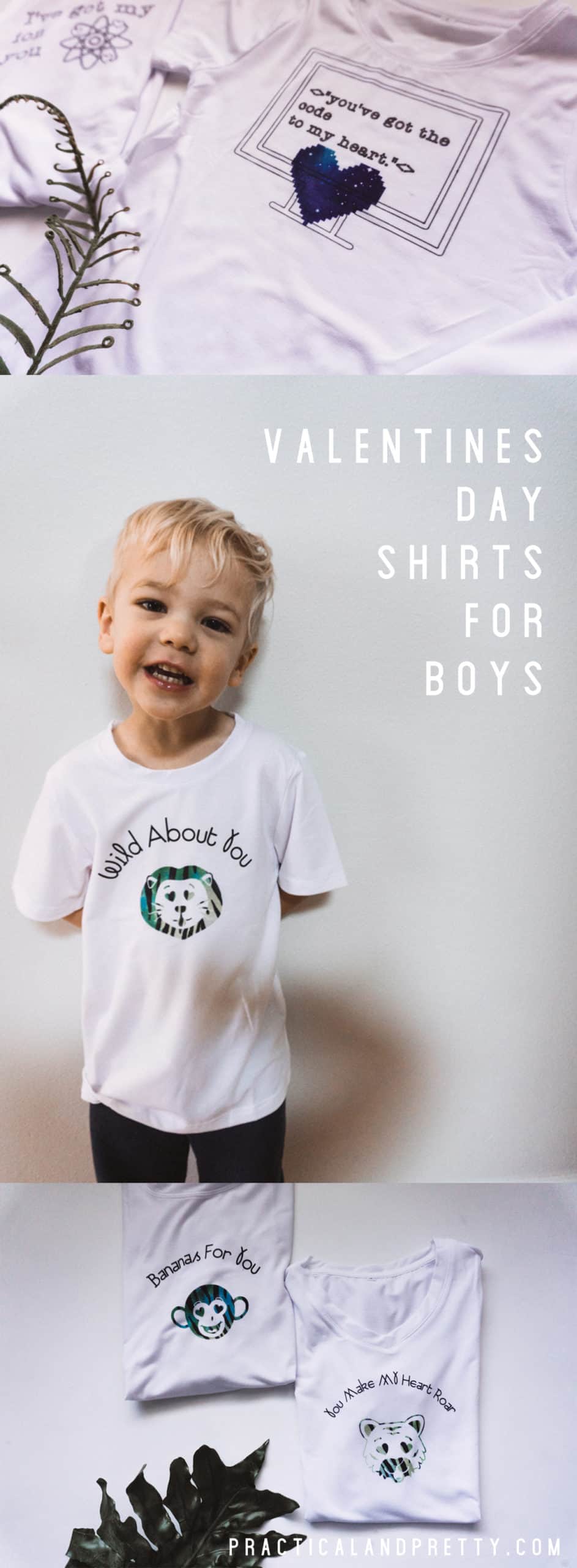 It can be hard to find Valentine's T shirts for boys but I've got everything you need to make your own using a Cricut! 6 different designs and ideas!