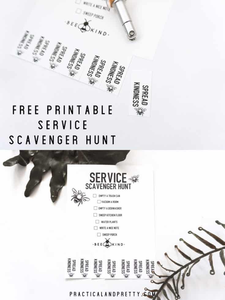 Service Scavenger Hunt to Spread Kindness - PRACTICAL &amp; PRETTY