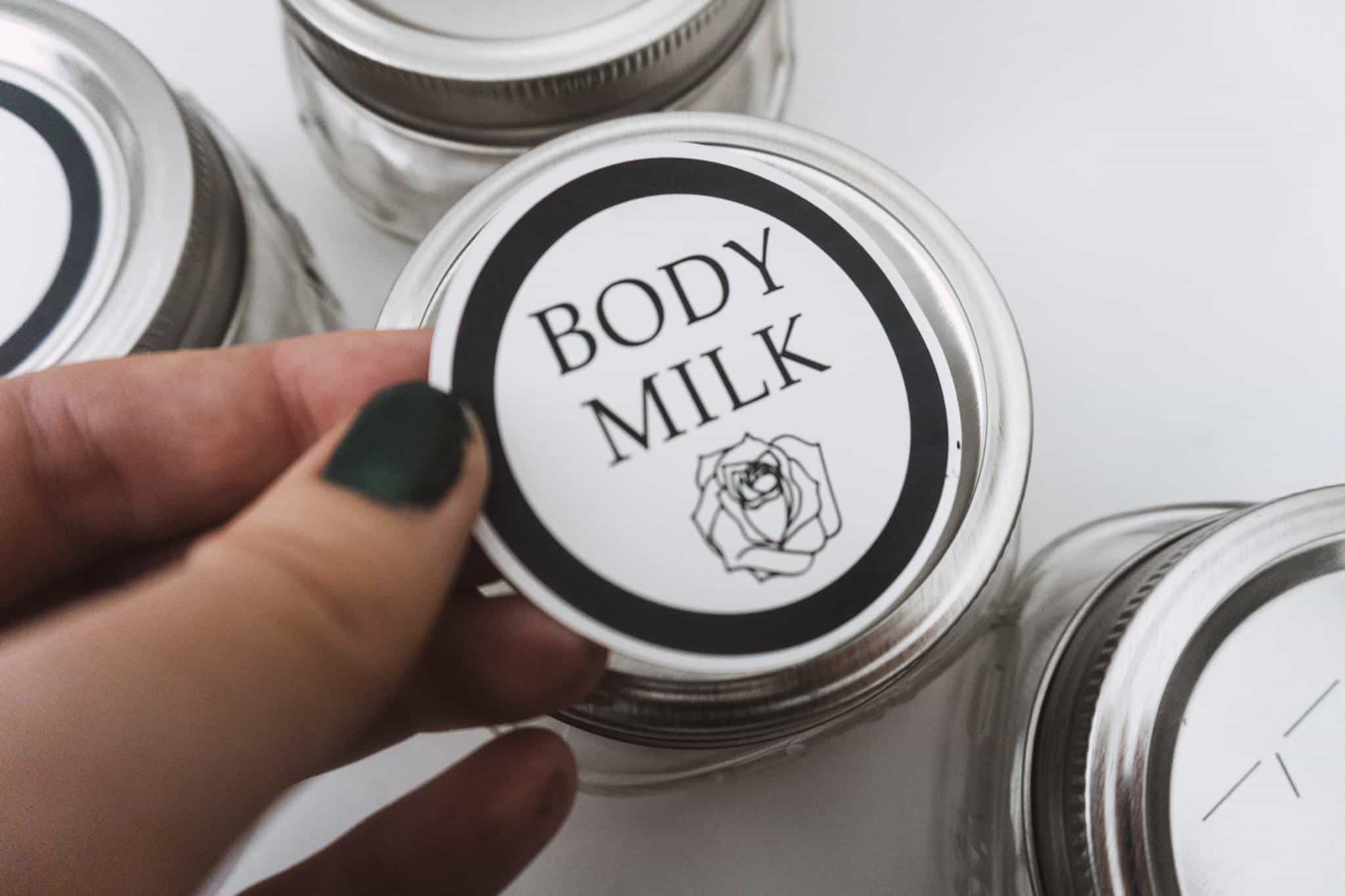 body milk sticker