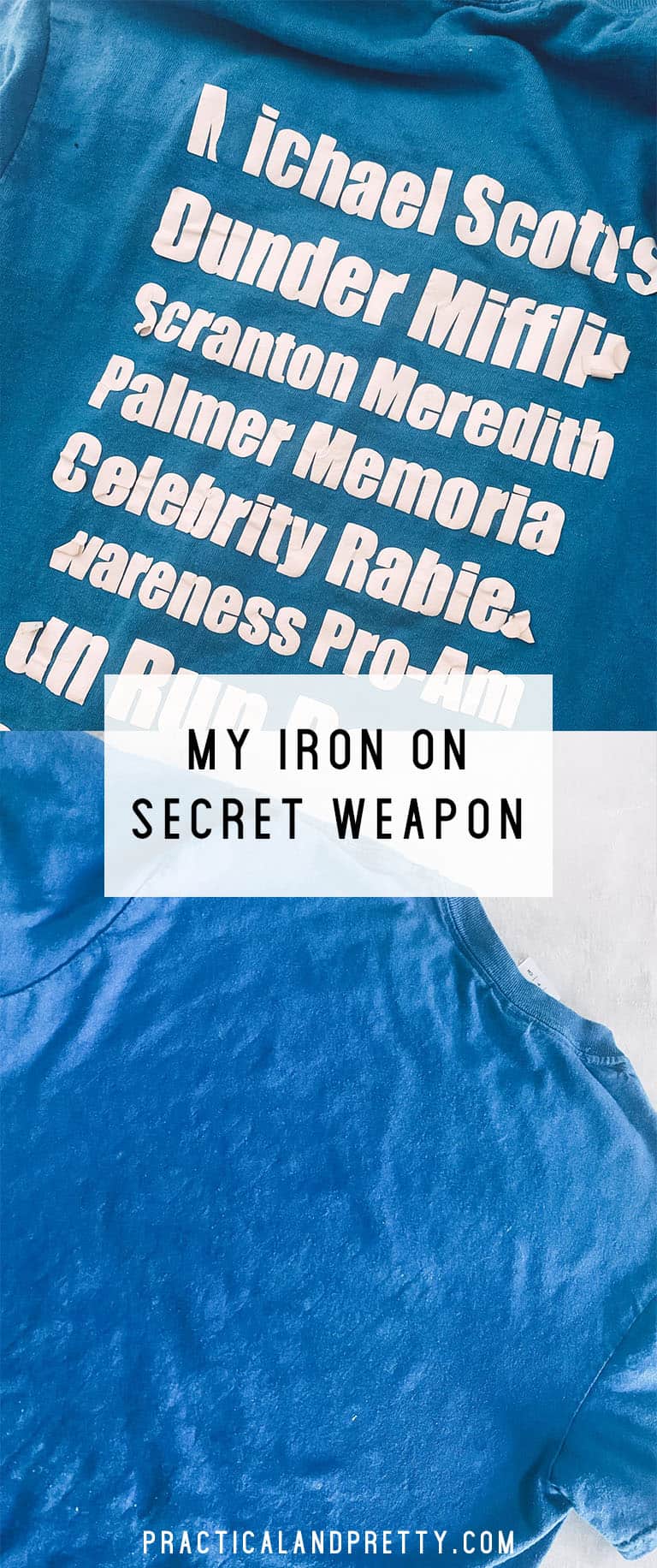 In this tutorial I teach you how to remove iron on vinyl from any surface quickly and without damaging any fabric so you can reuse it!