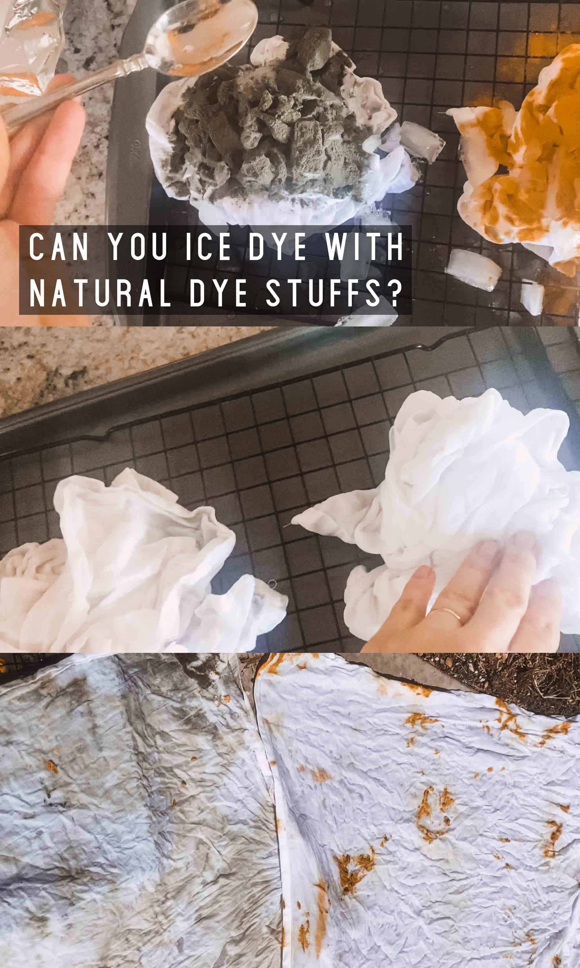 In this video and tutorial I share how I tried to ice dye with natural dye stuffs. Natural dyes are really fun, but it turns out not every method works!