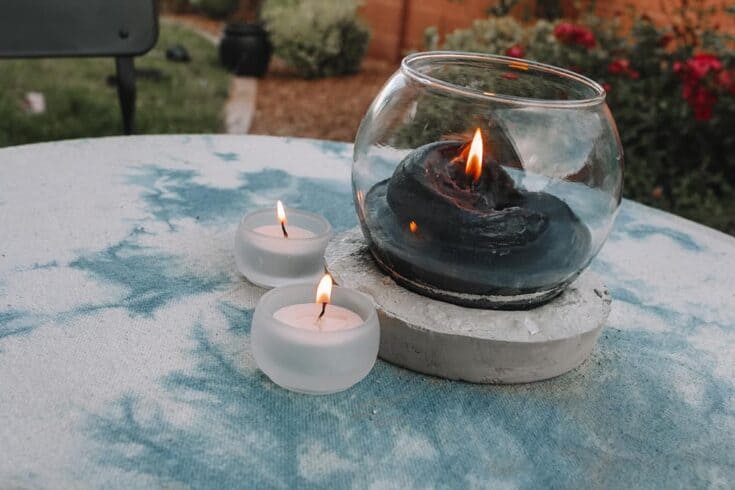 This beautiful cement diy was created using almost exclusively dollar store materials but looks SO beautiful and classy. Perfect for creating a little hygge space too. 