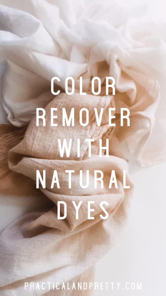 Color remover works for synthetic dyes, but what about natural dyes? See the difference between my naturally dyed fabric after using color remover!