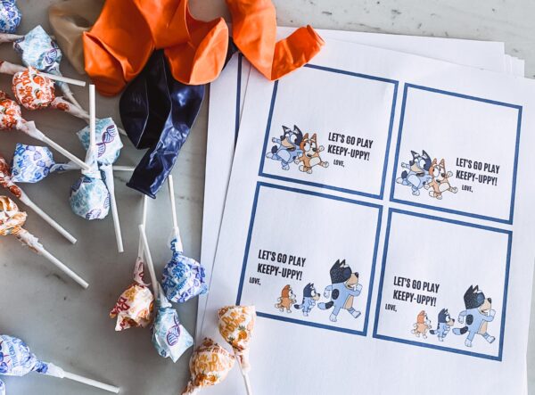 Bluey Valentines Coloring Pages Printable