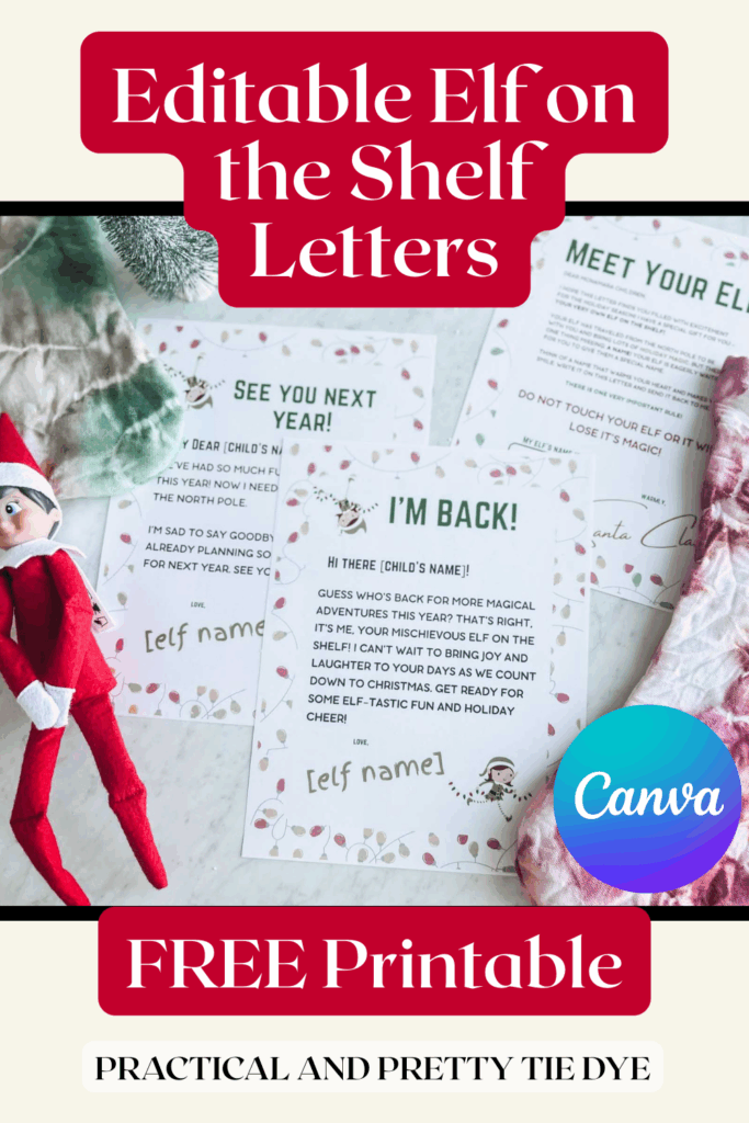 Make your elf’s visit even more magical with these editable Elf on the Shelf letters! Includes arrival letters, goodbye letters, and filler notes – all customizable in Canva. Just edit your child’s name and elf’s name, print, and you’re ready for Christmas fun. Free to download and so easy to use!