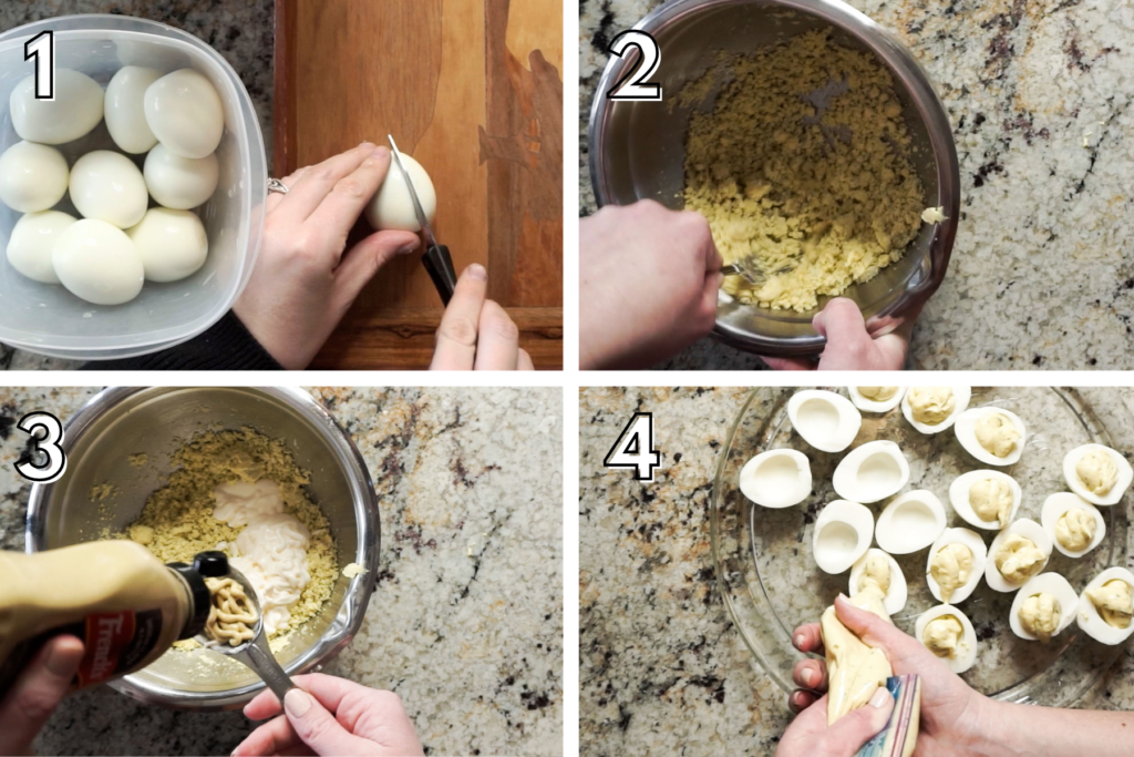 Step by step deviled eggs