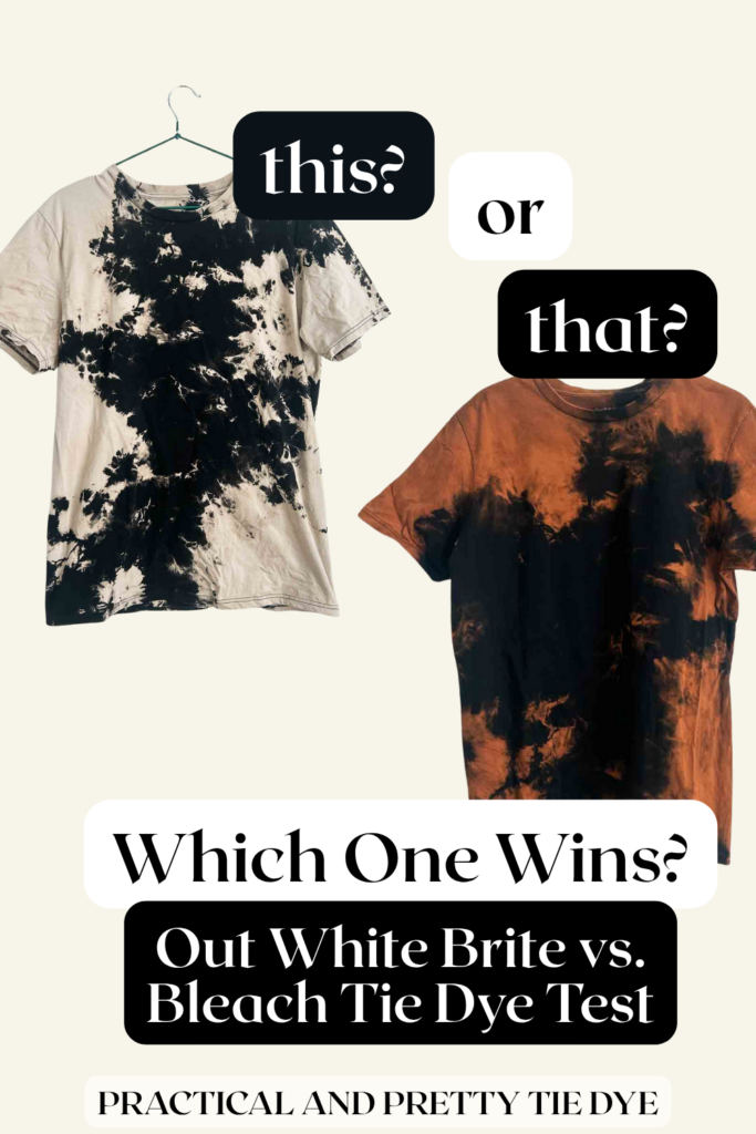 I tried both bleach and Out White Brite to reverse tie dye black shirts—this side-by-side comparison shows you exactly how they turn out (spoiler: one was way more surprising).