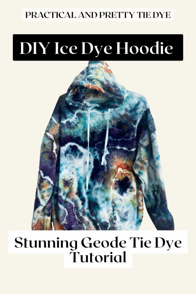 Learn exactly how to make a geode-style ice dye hoodie with gorgeous, organic rings and watercolor effects. 🌟 Whether you’re a beginner or experienced dyer, this hoodie project is easy, fun, and produces stunning results.