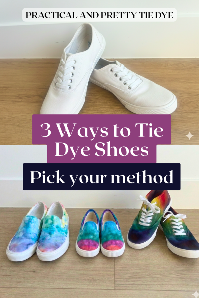 Not sure which tie dye method to try on shoes? This guide walks you through ice dye, shaving cream tie dye, and Sharpie tie dye so you can pick the one that fits your supplies and style. All three are beginner friendly and work on white canvas shoes. Step by step tutorials for each method at the link.