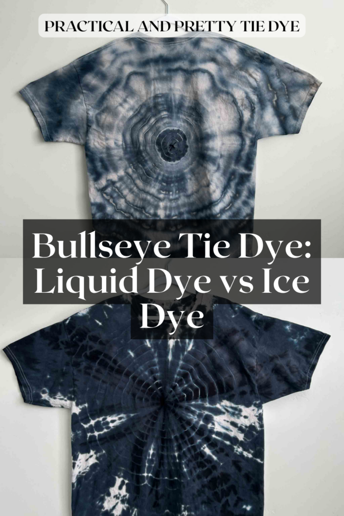 Curious which dyeing method gives you the best bullseye results? This side-by-side comparison breaks down liquid fiber reactive dye vs ice dye on the same fold, with finished shirt photos, clear pros and cons, and beginner-friendly tips for picking the technique you'll love. Perfect for tie dye beginners ready to experiment with a new method.