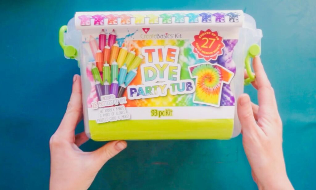 Create Basics 18 bottle tie dye party tub from Walmart shown in original packaging