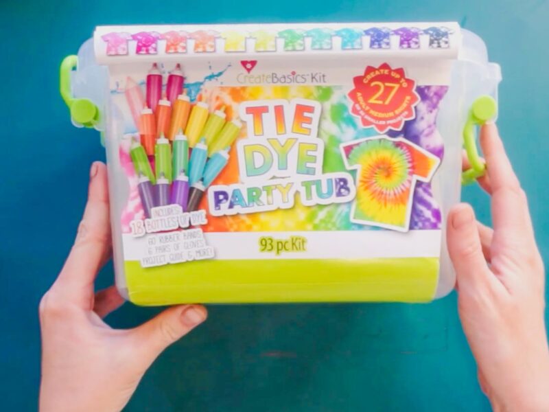 Create Basics 18 bottle tie dye party tub from Walmart shown in original packaging