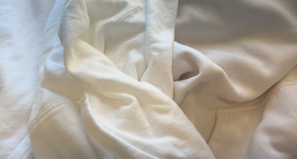 TAUPE VS WHITE HOODIE
