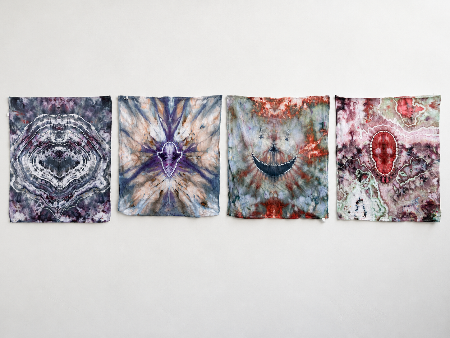 Halloween Tie Dye Folds: Skull, Bat, and Jack-o’-Lantern